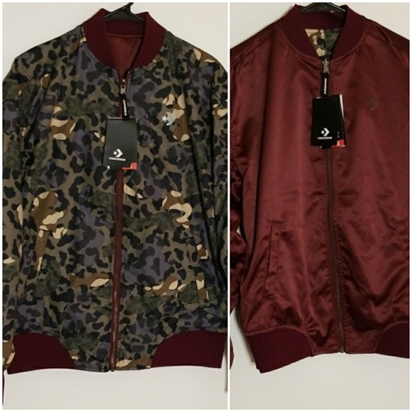 2 FOR 85 Converse Bomber Jacket  Reversible Camo - Picture 3 of 8